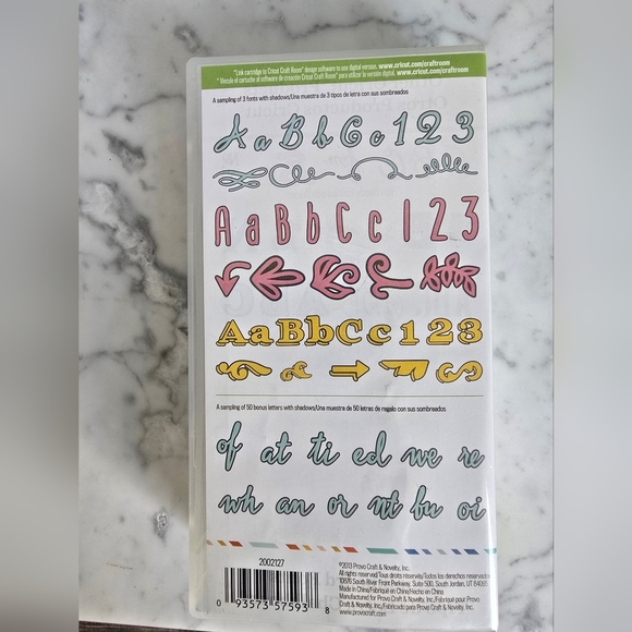 Cricut Cartridge - Chalkboard Fonts - Cricut Explore Provo Craft - Picture 4 of 5